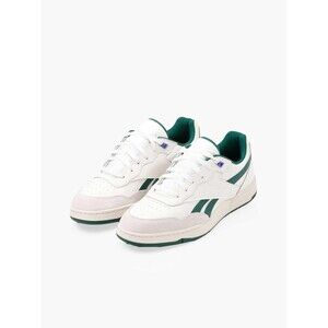 Reebok BB 4000 II IE6833 Men's Chalk Dark Green Leather Basketball Shoes NR6154